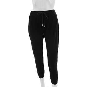 Kimberly Taylor Unisex Jogger Sweatpants Black Drawstring Cotton Size S